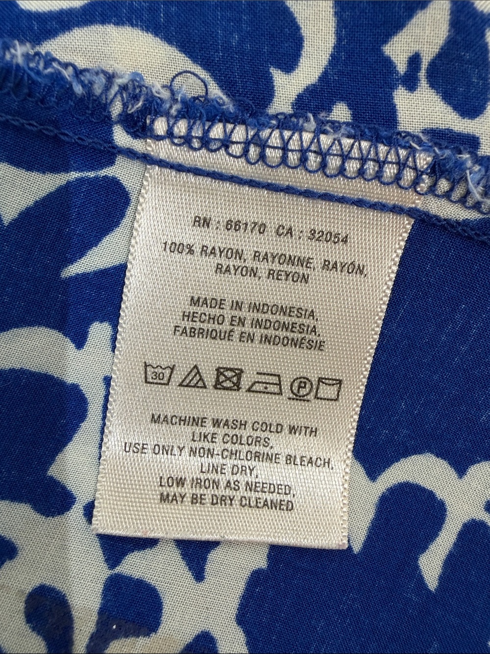 Anthropologie Maeve Enna Top Blouse Size 12 Blue White Bird Print EUC - Picture 6 of 8